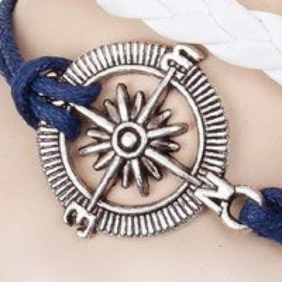 Anchor Compass Infinity Multilayer Weave Bracelet - Picture 2 of 5